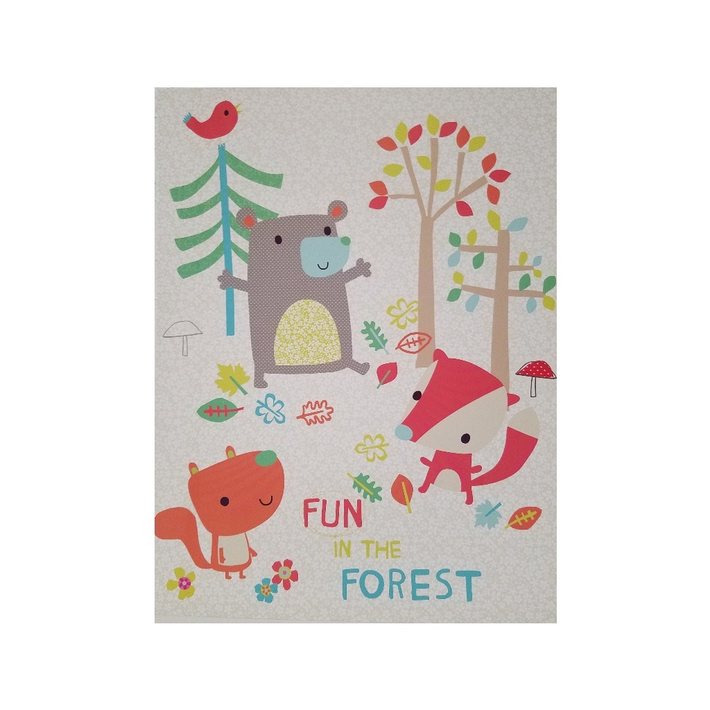 Children's Wall Art Print Fun in the Forest 11X14"